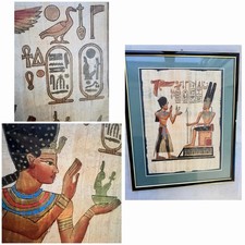 Papiro “ Vittoria Egiziana “ Papyrus Egitto Vintage Originale Fatto mano Pianta