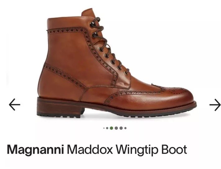 16545 MAGNANNI Brown Leather WINGTIP Chukka Boots Size 9 | eBay display picture 3