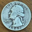 1947 D Washington Quarter - 90% Silver
