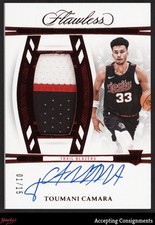 2023-24 Flawless Vertical Ruby Toumani Camara 1/15 ROOKIE PATCH AUTO RC RPA