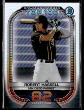 2021 Bowman #BTP-82 Robert Hassell Bowman Scouts Top 100 Baseball Card 1402A