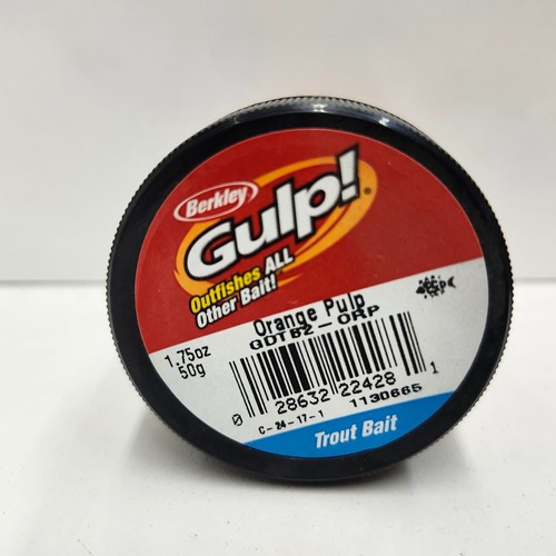 Berkley Gulp Floating Trout Bait Orange Pulp GCTB2-ORP Fishing - Picture 2 of 3