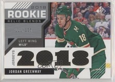 2018-19 Upper Deck SP Game Used Rookie Relic Blends 111/125 Jordan Greenway 7l6