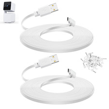 10 Ft Cable for WYZE Cam Pan V3 Camera, Long Micro USB Flat Power Cord, 90 De...