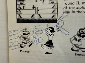 Popeye Nintendo Nes Game Instruction Manual UKV PAL A Version