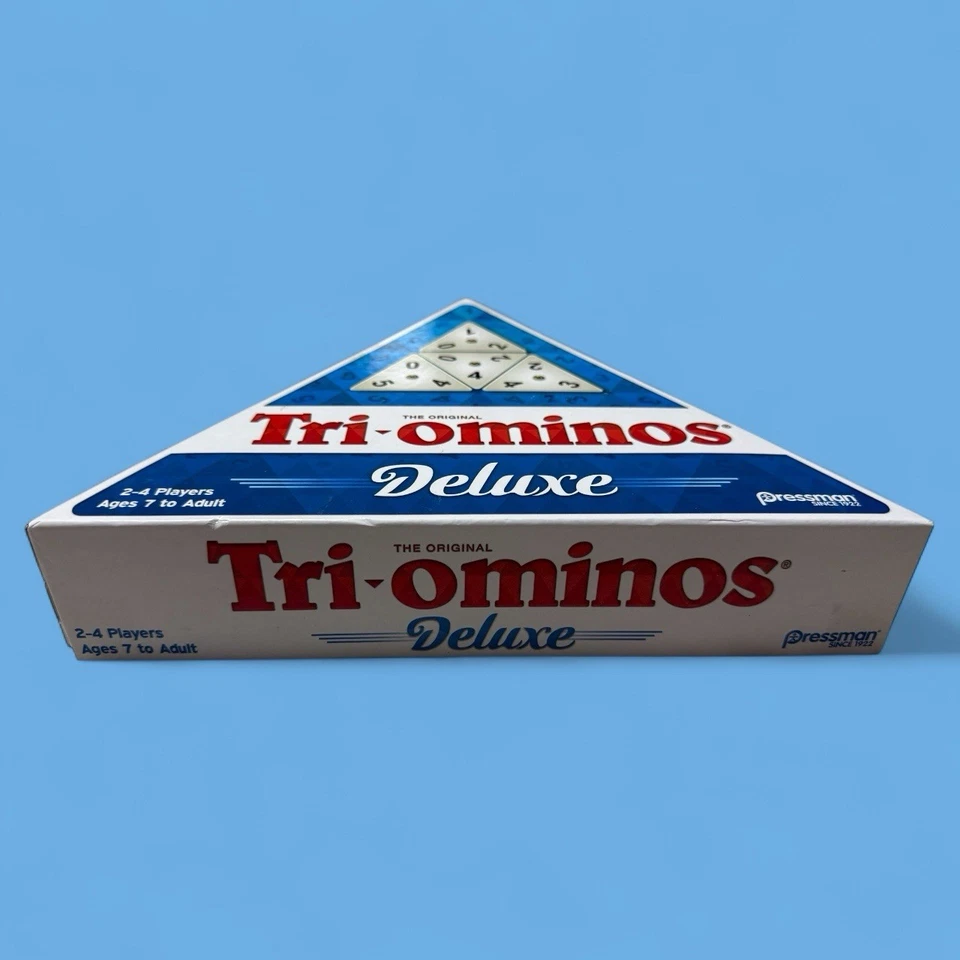 Pressman Tri-Ominos Deluxe Edition Triangle Triangular Tiles with Brass Spinners - Image 3 of 4