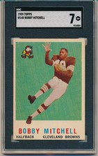 1959 Topps Football Bobby Mitchell (Rookie Card) (#140) SGC7 SGC