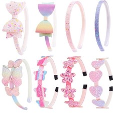 8PCS Headband for Girls,Cute Sparkly Girls Headband Glitter Hair Bands Non Sl...