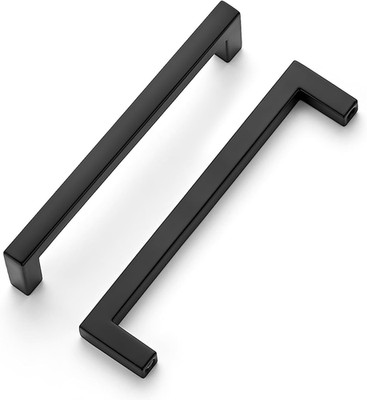 10 Pack Solid Kitchen Cabinet Handles Matte Black Cabinet Pulls Slim Drawer Pull