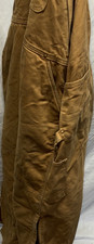 Carhartt Brown Cotton Quilt Lined Men's Bib Overalls R07 BRN 44x30