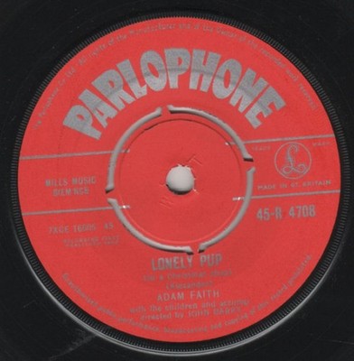 Adam Faith - Lonely Pup (In A Christmas Shop) (7'', Single)
