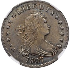 1807 - Draped Bust Quarter - NGC MS61 - STUNNING PQ WITH FABULOUS COLOR! SUPERB!