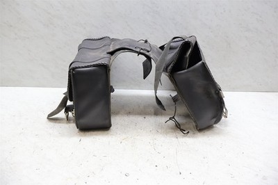 Willie & Max Leather Saddlebag Luggage Bags Throw Over 