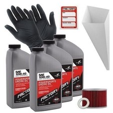 Factory Racing Parts 10W-40 4qt Oil Change Kit For Honda CB400F CB500/F CB550F 29.99 per gallon