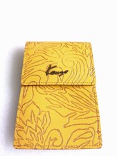 Kenzo Bifold Wallet Yellow Limited Edition Style Bold Artistic Design Iconic Fas