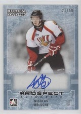 2014 ITG Heroes and Prospects Prospect Blue 21/50 Nicolas Meloche #66 Auto 1q2