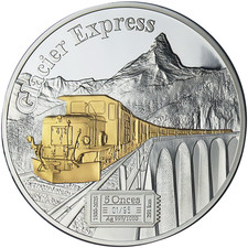 5000 CFA Cameroon Glacier Express 2025 5oz Silver Proof 112.03 per troy oz