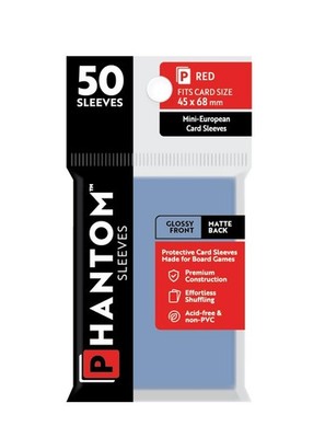 Phantom Sleeves: Red Size (45mm x 68mm) - Gloss/Matte (50)
