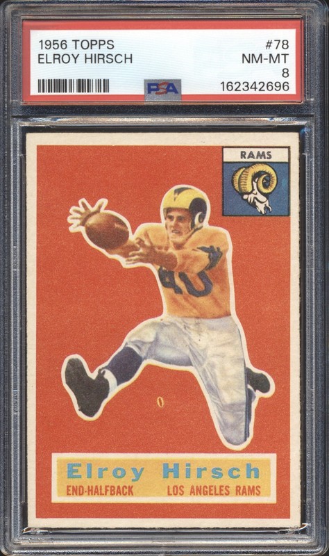 1956 Topps Football Elroy Hirsch #78 PSA 8 RAMS NM-MT HOF