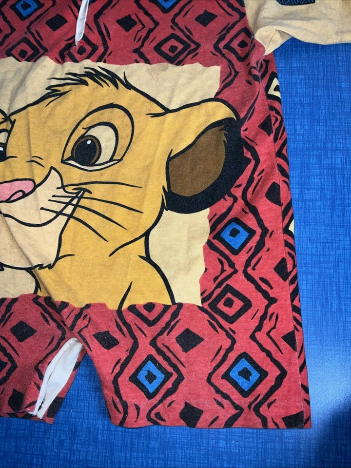 Mameluco Simba bebé estampado por todas partes Disney de colección años 90 3T niño pequeño Foto 4 de 4