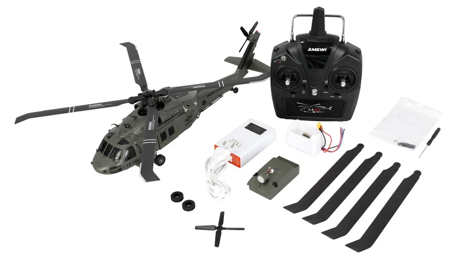 Amewi UH60 Black Hawk Marine 6G/3D RTF RC Helikopter im Koffer - Bild 2 von 4