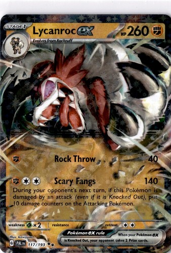 Lycanroc ex 117/193 Double Rare SV02: Paldea Evolved NM