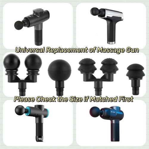 Massager Heads Massage Soft Heads 4 Pack Massage Adapter Double Head Attachment - Picture 5 of 5