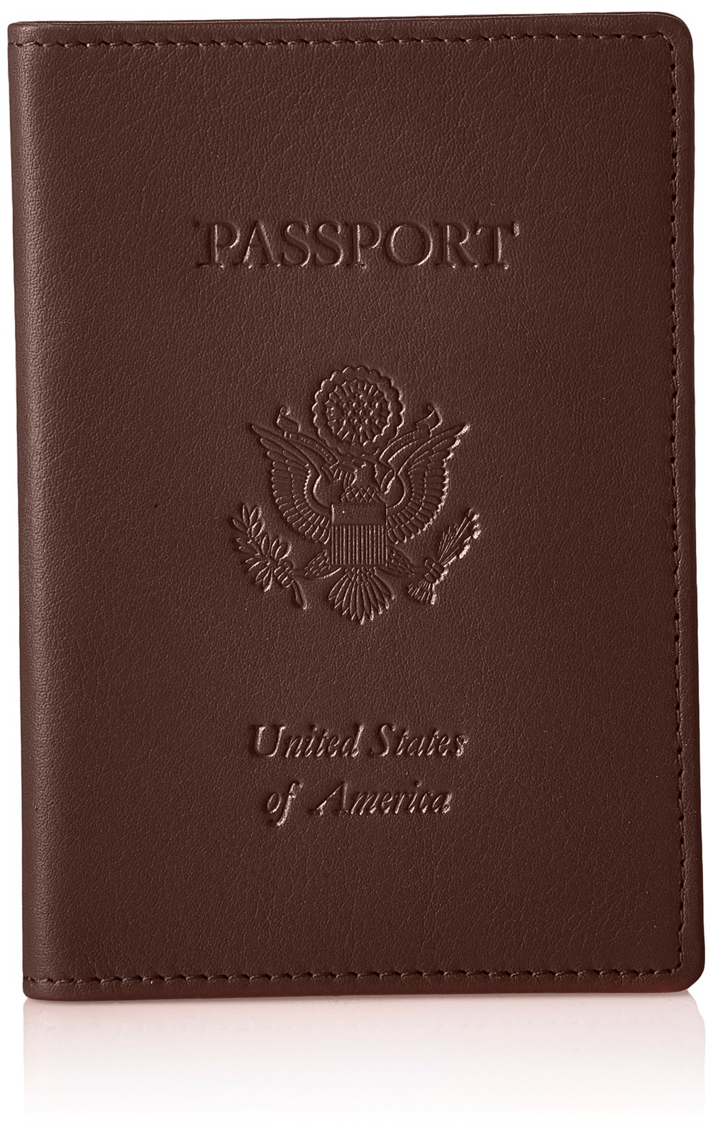 Royce Leather RFID Passport Organizer, Brown, One Size