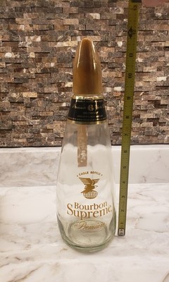 Eagle Bottle Bourbon Supreme Whiskey Decanture Empty 1976