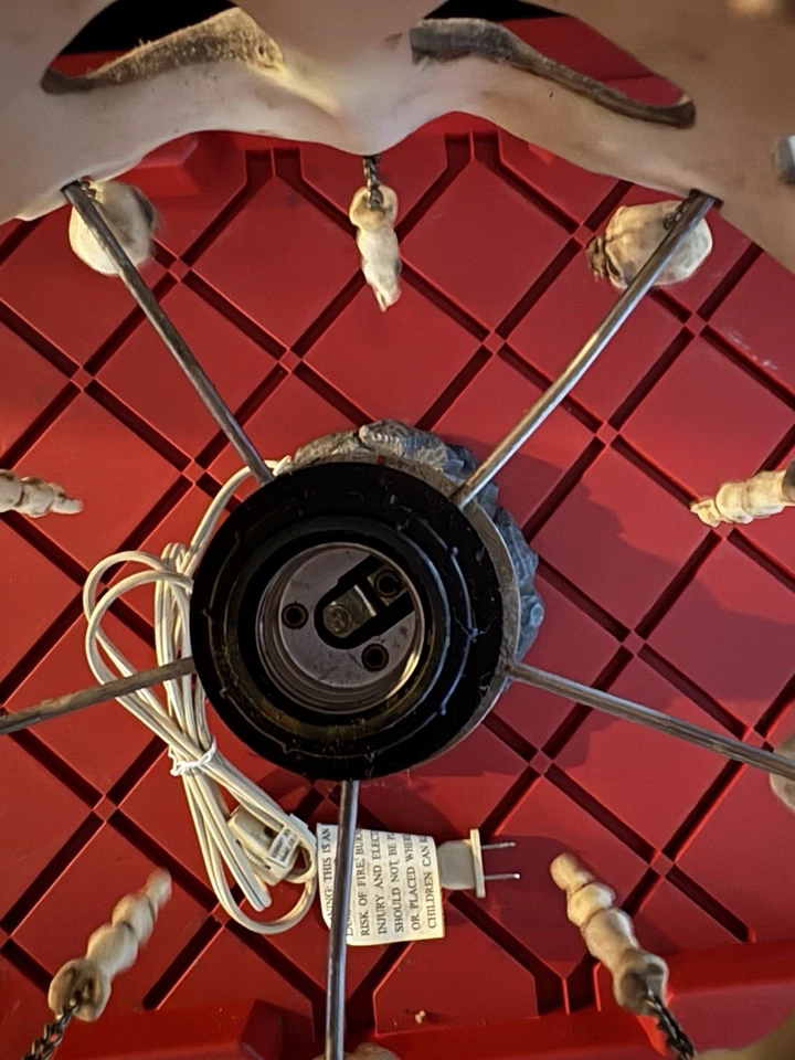 Wicked Skulls & Bones Table Lamp DAY of DEAD Halloween Goth 15.5” 2002 VTG HTF - Image 2 of 4