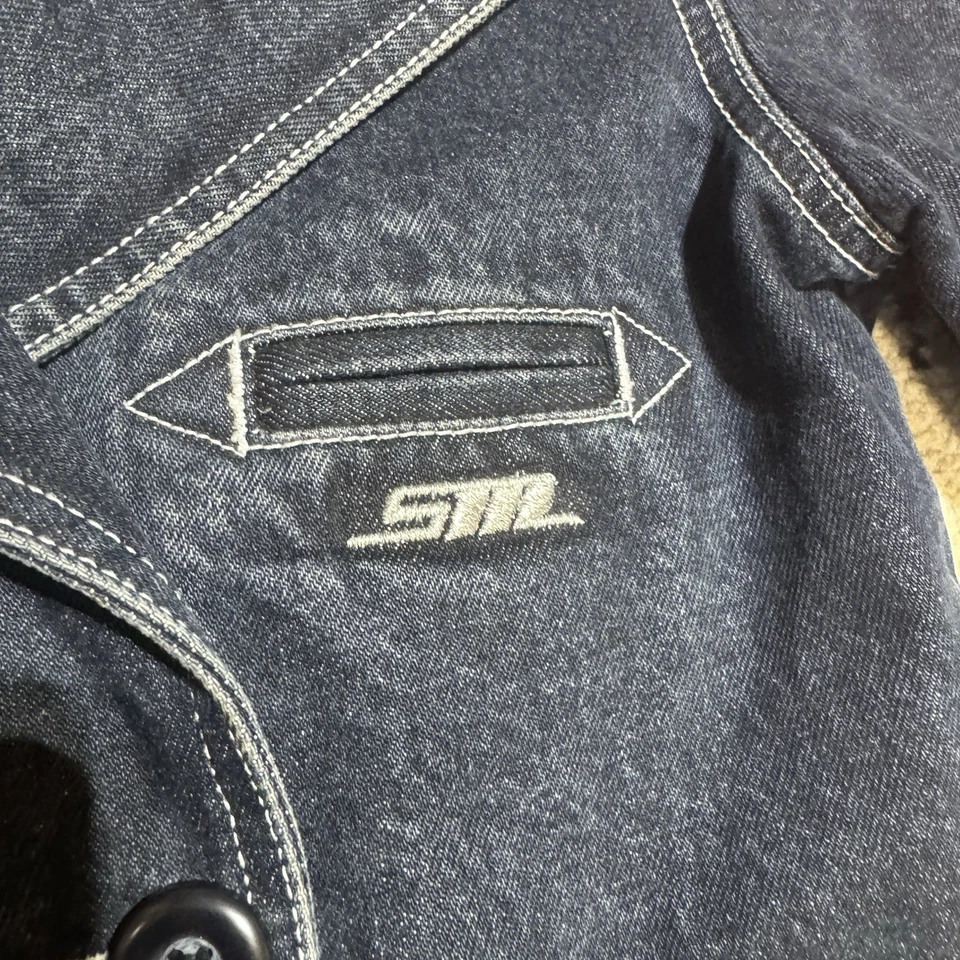 Chaqueta chaquetón vaquera vintage Y2K Steve Madden costuras en contraste talla pequeña Foto 2 de 4