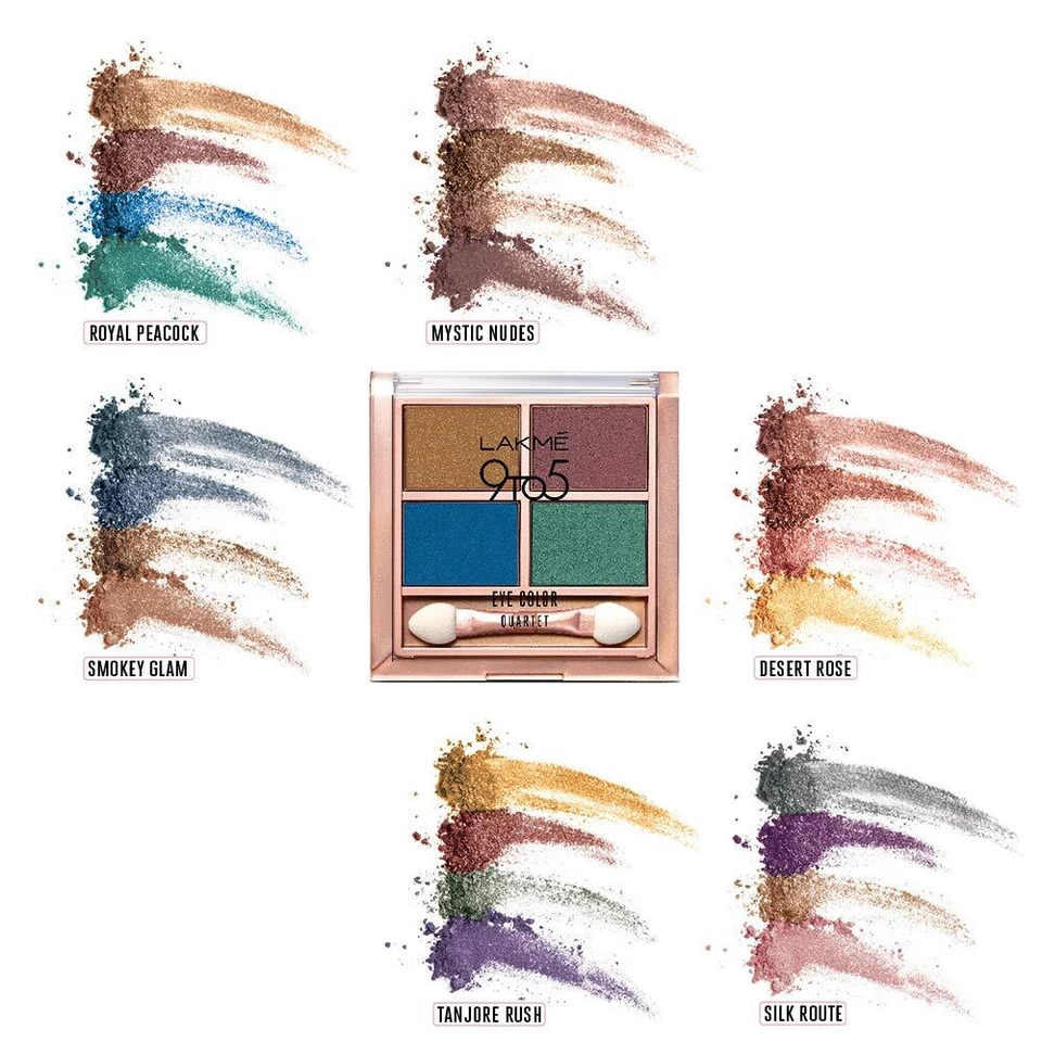 Lakme 9 Zu 5 Augen Farbe Quartett Lidschatten Rauchend Glam Shade7g - Bild 4 von 4