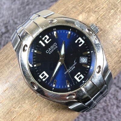 Casio Edifice Men EF106 Classic Date Sliver Tone 36mm Quartz