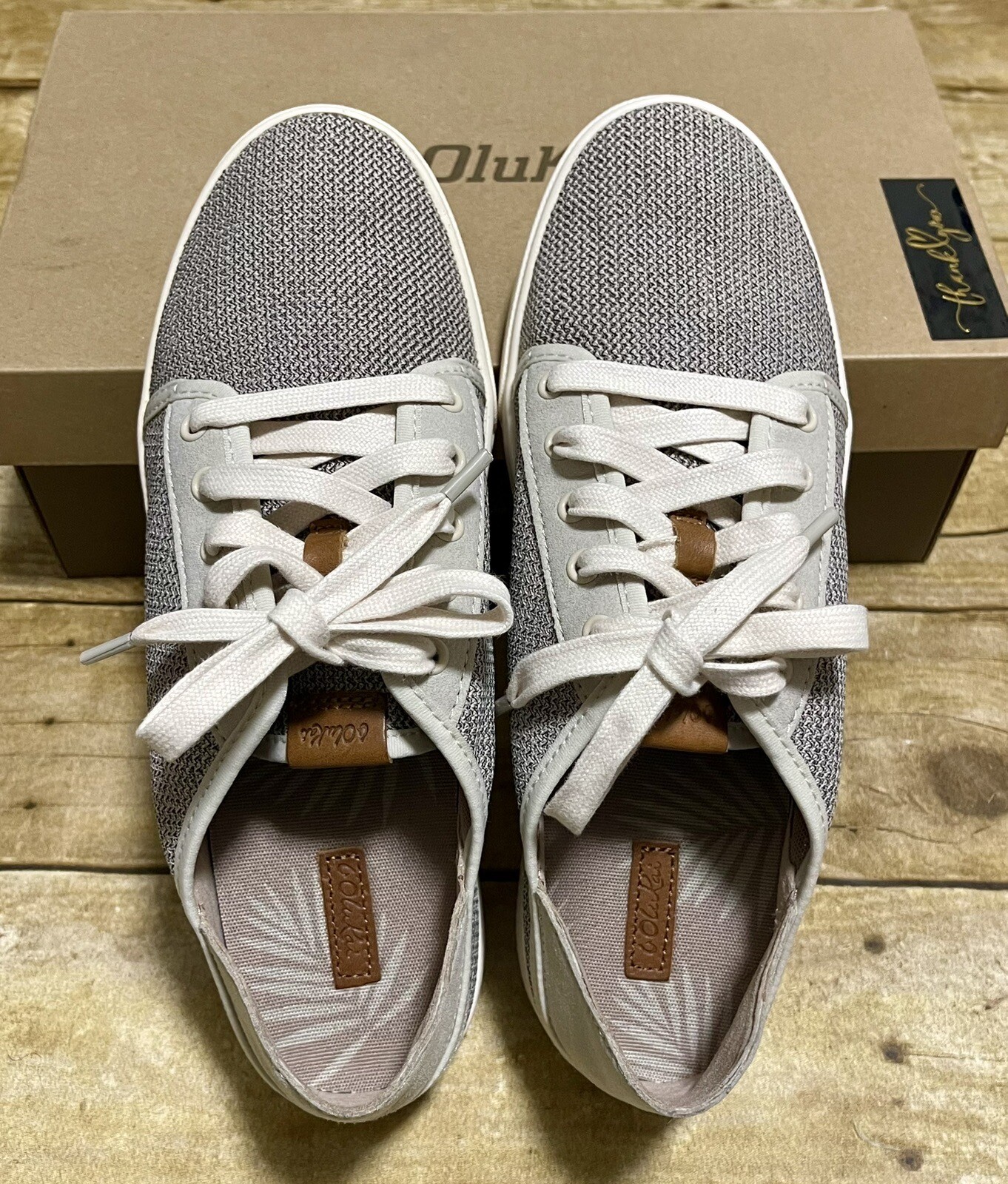 OLUKAI Pehuea Li Shoes Comfort Knit Slip On Lace Up Sneakers Women's