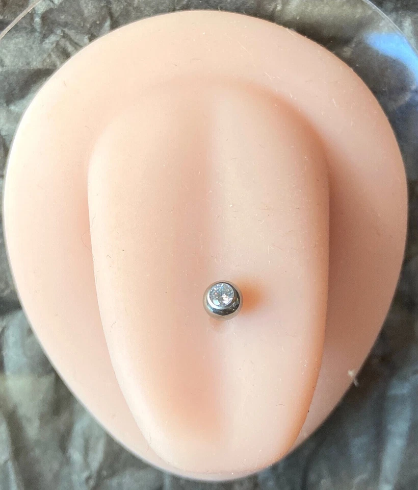 1 peça anel de mamilo tragus língua barbela com rosca interna titânio grau implante - Imagem 3 de 4
