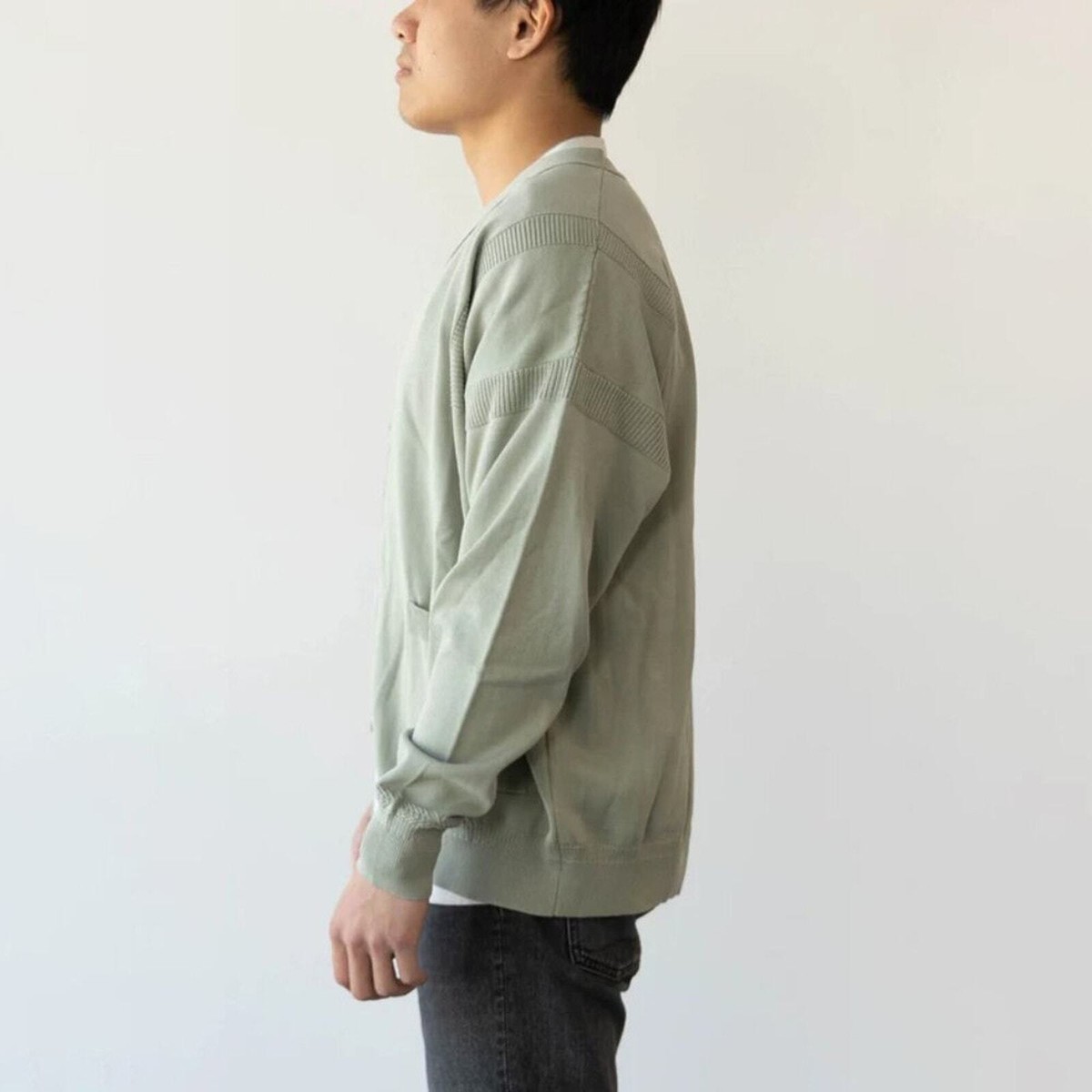 トップス yashiki Satoyuki Cardigan(MINT GREEN) Yashiki Satoyuki Cardigan Cotton Mint Sage Green Size 2
