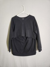 Old NavyNursing Maternity Sweatshirt Womens Size L Gray Lift Up Casual Comfort