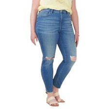 LC Lauren Conrad Womens High Rise Distressed Skinny Jeans Plus Sz 18W New