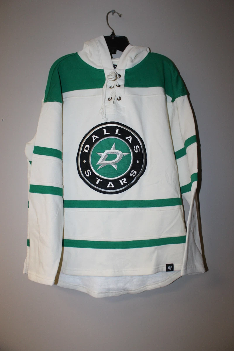 New NHL Dallas Stars old time jersey style mid weight cotton hoodie  men's XL