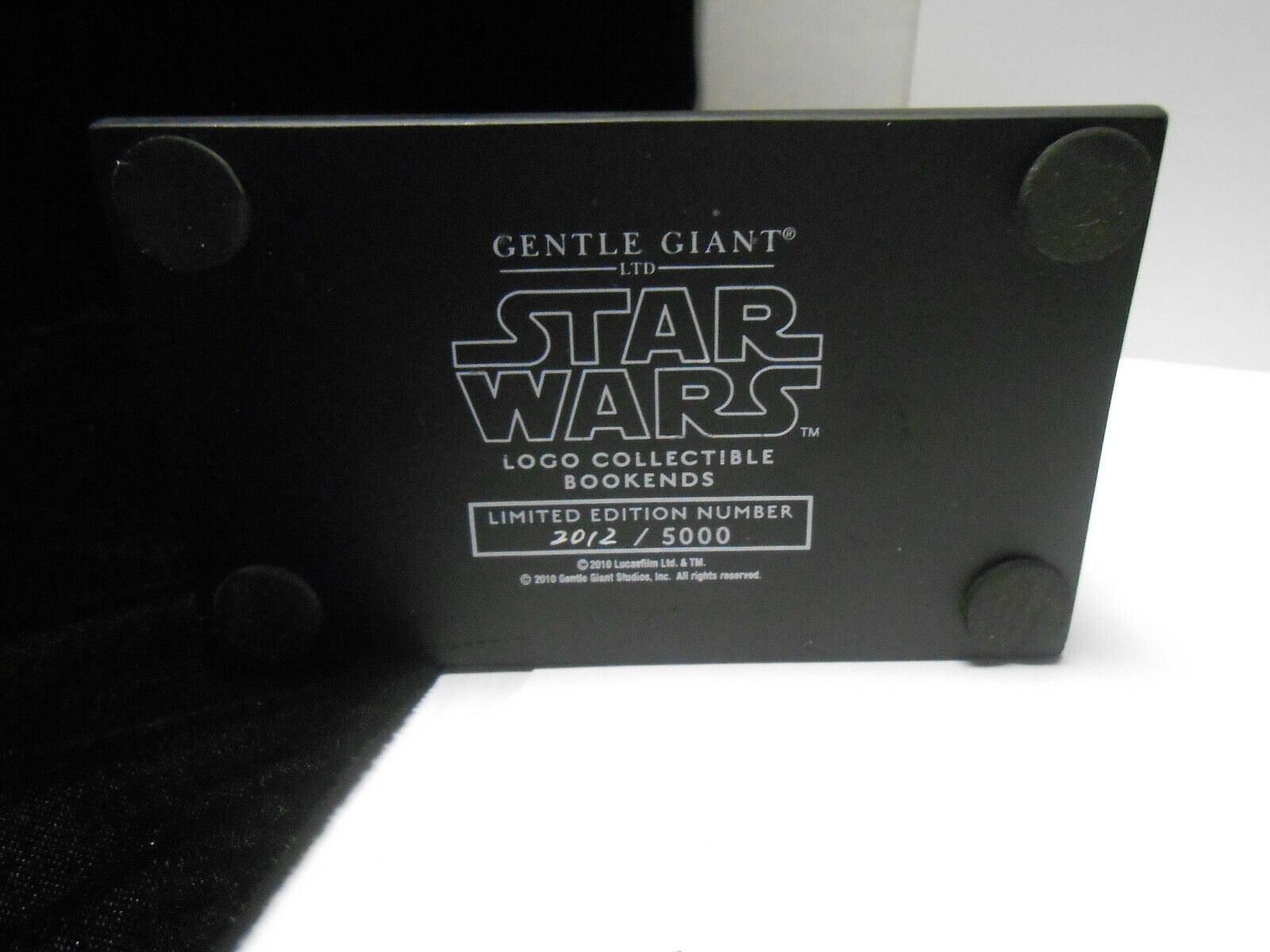 STAR WARS Logo Collectible Bookends Borders Silver Exclusive Gentle Giant  RARE