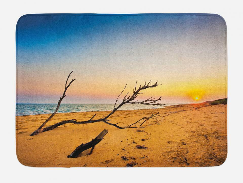 Plush Non-Slip Driftwood Bath Mat 29.5x17.5 for Bathroom Decor