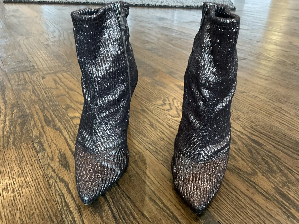 Jessica Simpson Laira Metallic Brown Sparkle Fashion Booties Zip Women's US  7 - Image 3 of 4