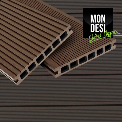 WPC Premium Terrassendiele Muster Handmuster Dunkelbraun Terrasse Holzdiele
