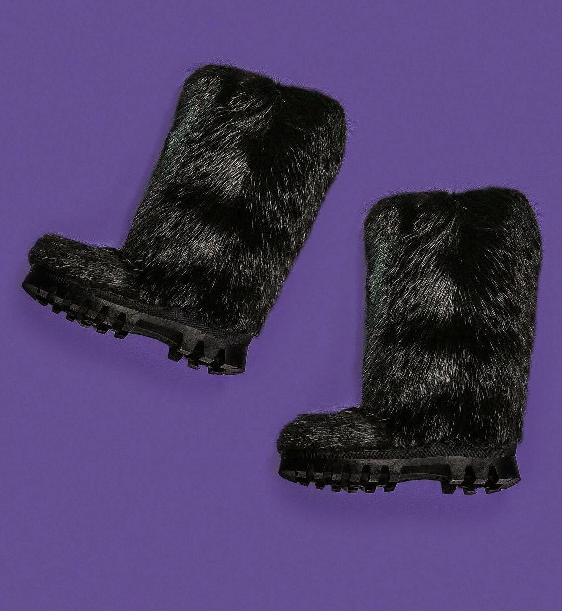 Handmade Nutria Fur Boots for Men, Winter Snow Boots, Mukluks, Big Sizes