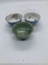 Vintage WW2 JAPANESE SAKE CUPS Set of 3