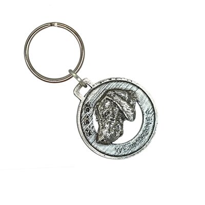Weimaraner Keychain, D176KC, 1 1/2 Inch, Dog, Gun Dog, Metal, Pet, Gift, Cute