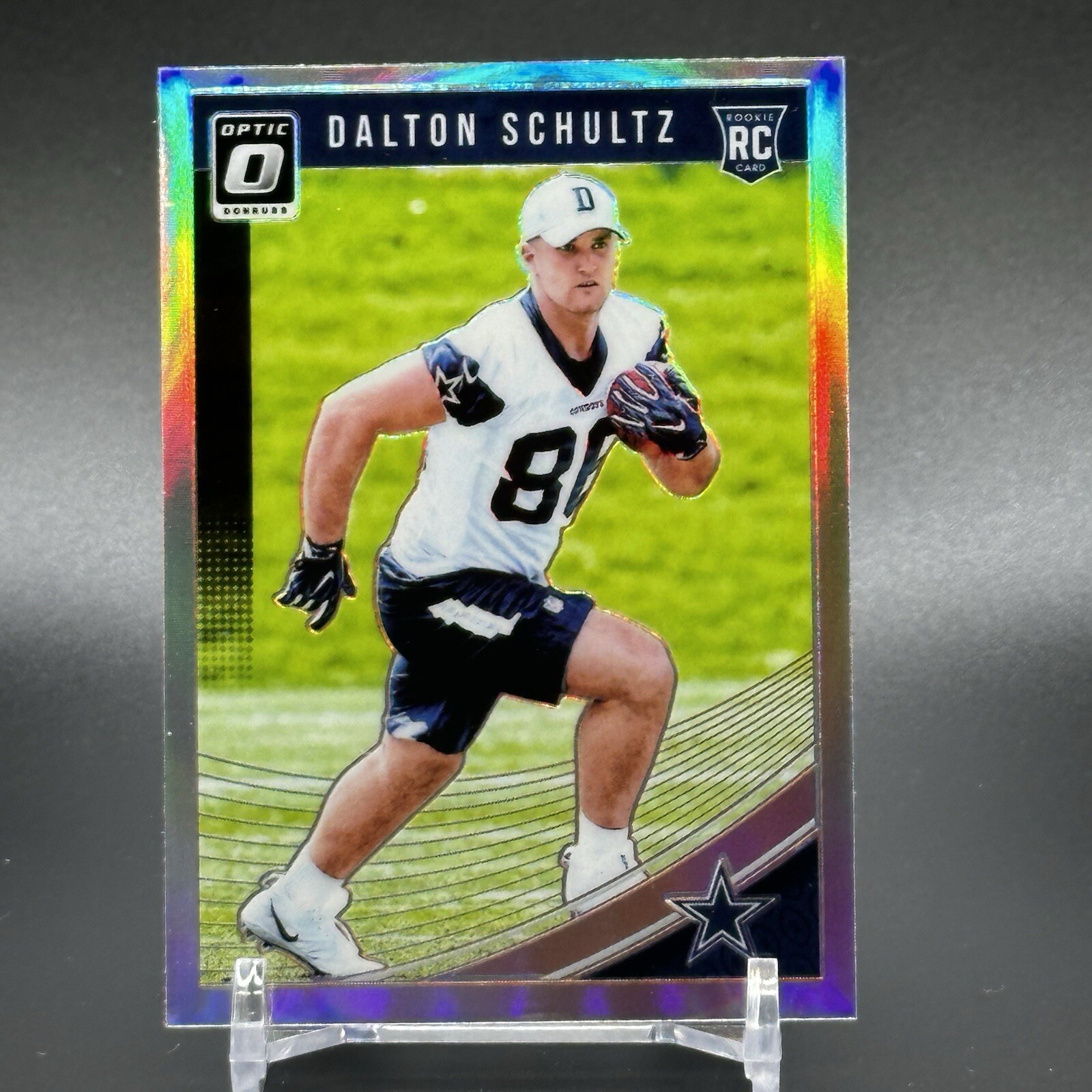 2018 Panini OPTIC Silver PRIZM Dallas Cowboys DALTON SCHULTZ Rookie RC 137 Texan