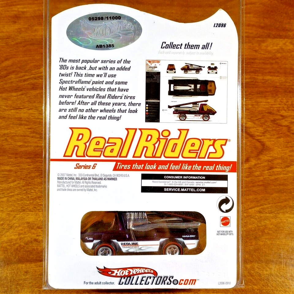 Hot Wheels RLC Real Riders Ramp Truck 5298/11000 Purple Redline The ...