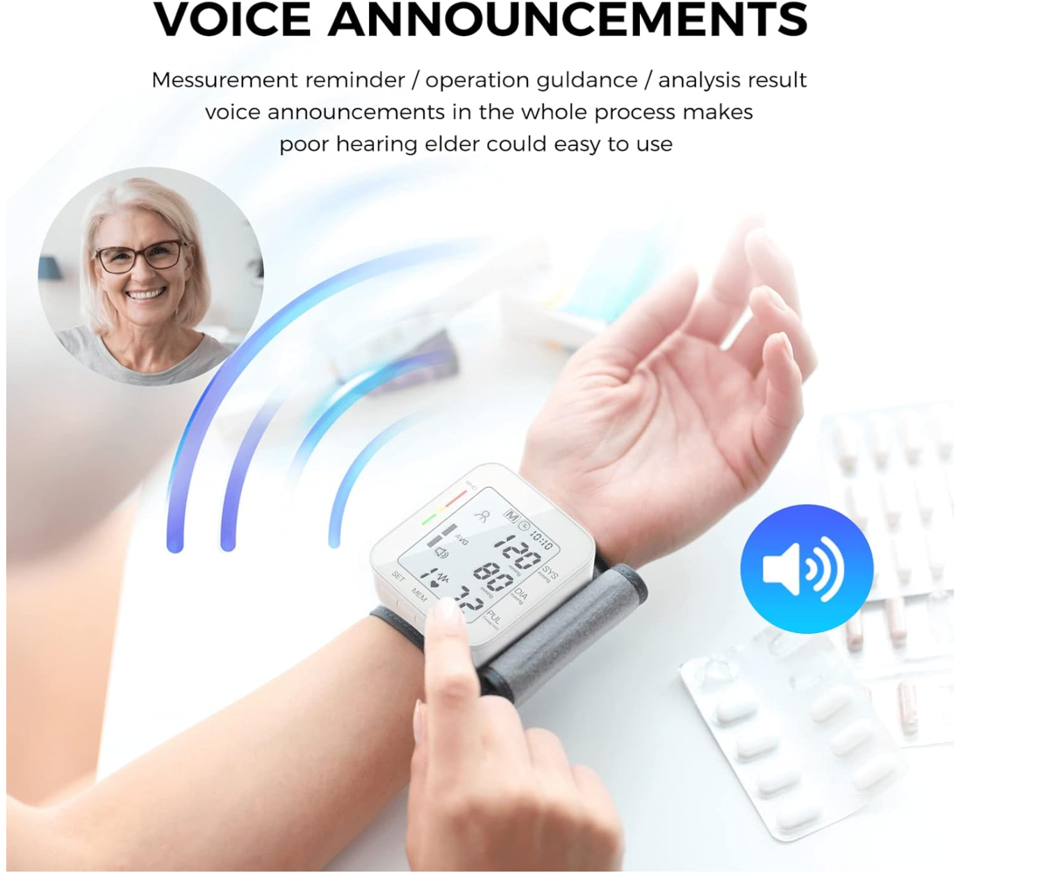 Wrist Blood Pressure Monitor Bp Monitor Large LCD Display Blood Pressure Machine eBay