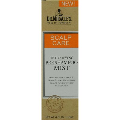 Dr. Miracles Scalp Care Detoxifying Pre-Shampoo Mist, 4 fl oz NEW